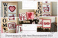 Retro Valetine's Day Interchangeable Sign Tiles Leaning Ladder Signs - Laser Cut Wood Painted