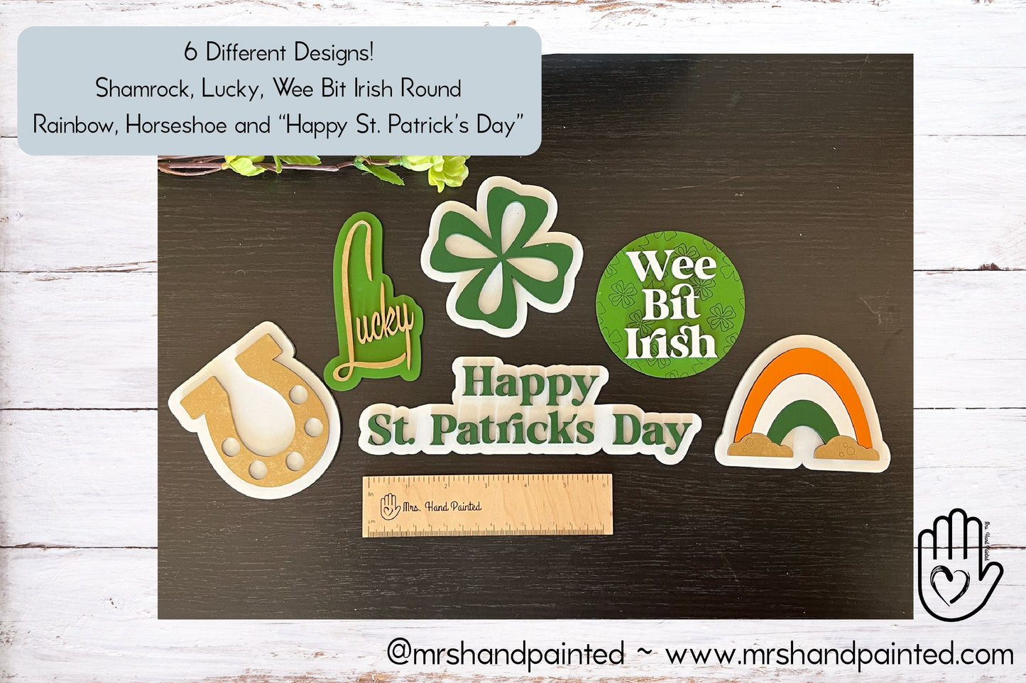 Laser Cut File - Retro St. Patrick's Day Tiered Tray Set - Digital Download SVG, AI files