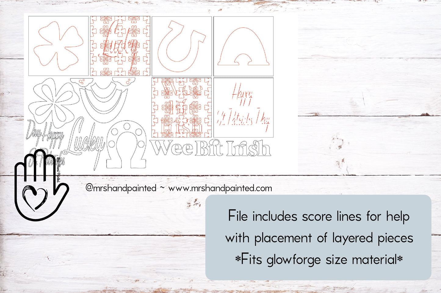 Laser Cut File - Retro St. Patrick's Day Interchangeable Sign Tiles - Digital Download SVG, AI files