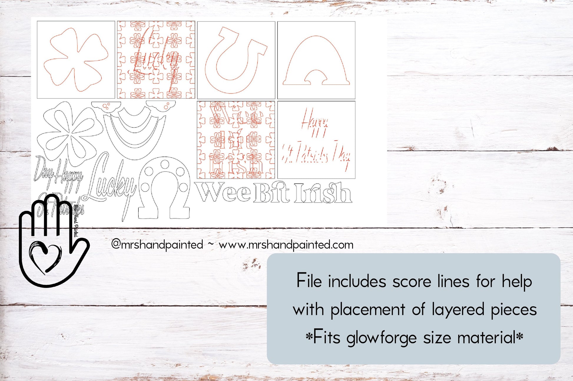 Laser Cut File - Retro St. Patrick's Day Interchangeable Sign Tiles - Digital Download SVG, AI files