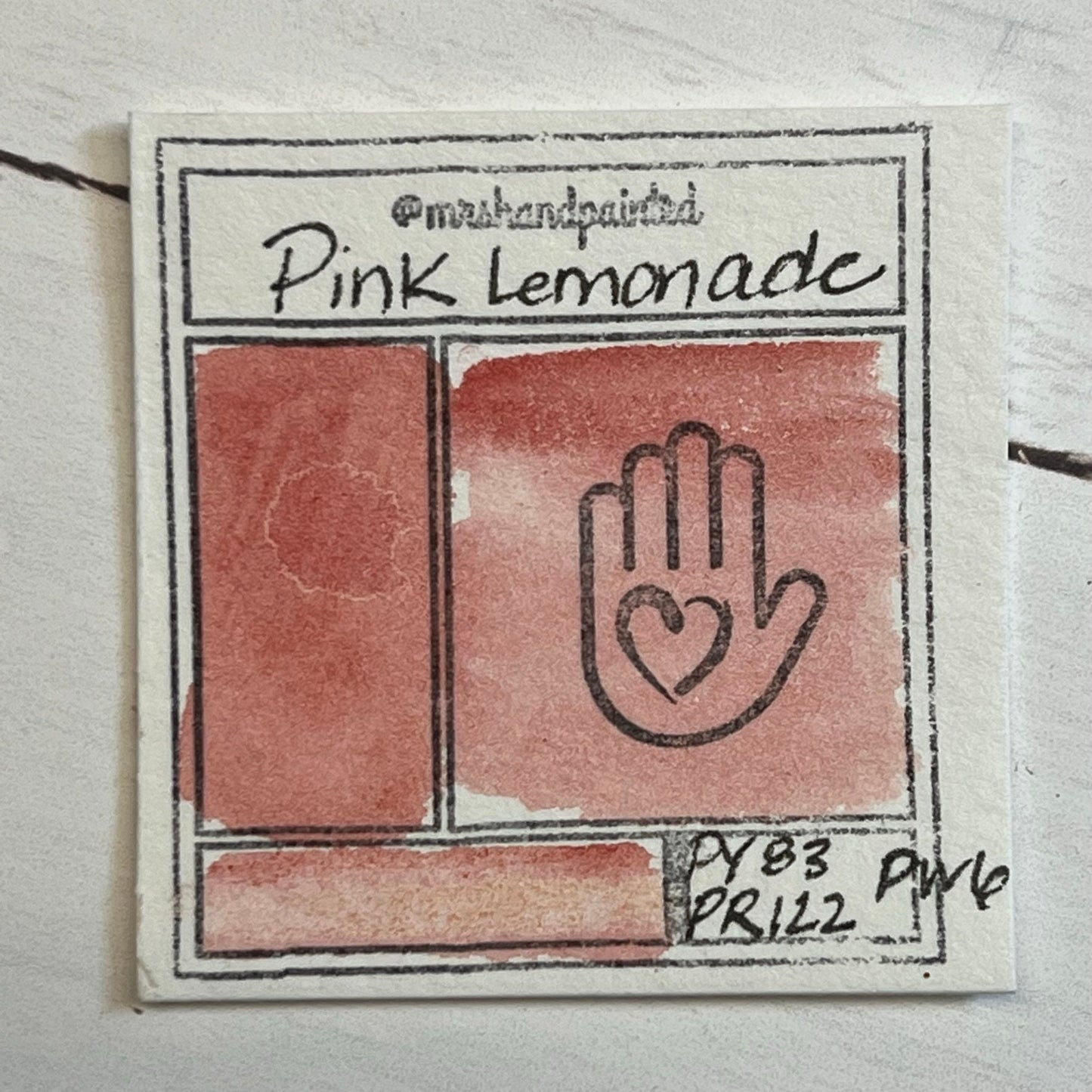 Handmade Watercolor Paints - PINK LEMONADE