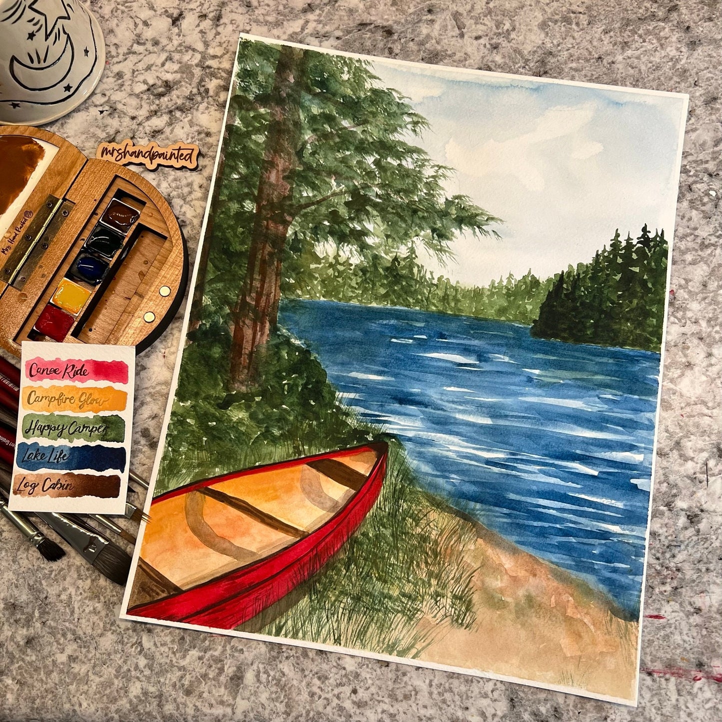 Handmade Watercolor Paints - HAPPY CAMPER