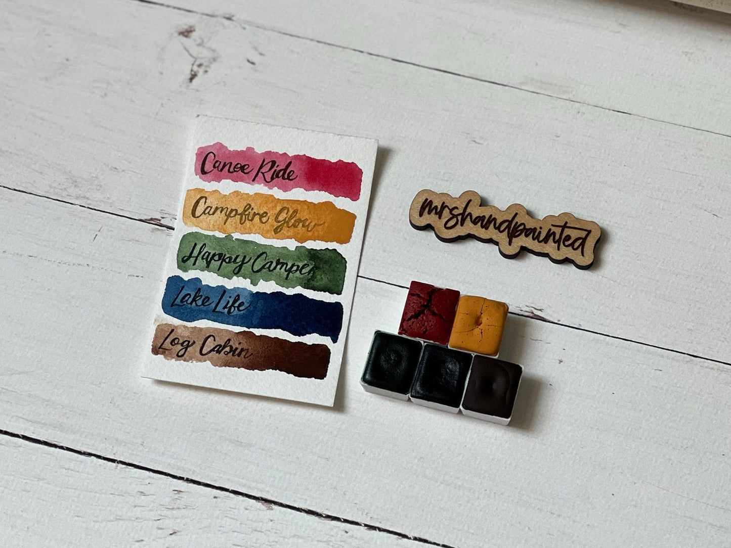 Handmade Watercolor Paints - HAPPY CAMPER