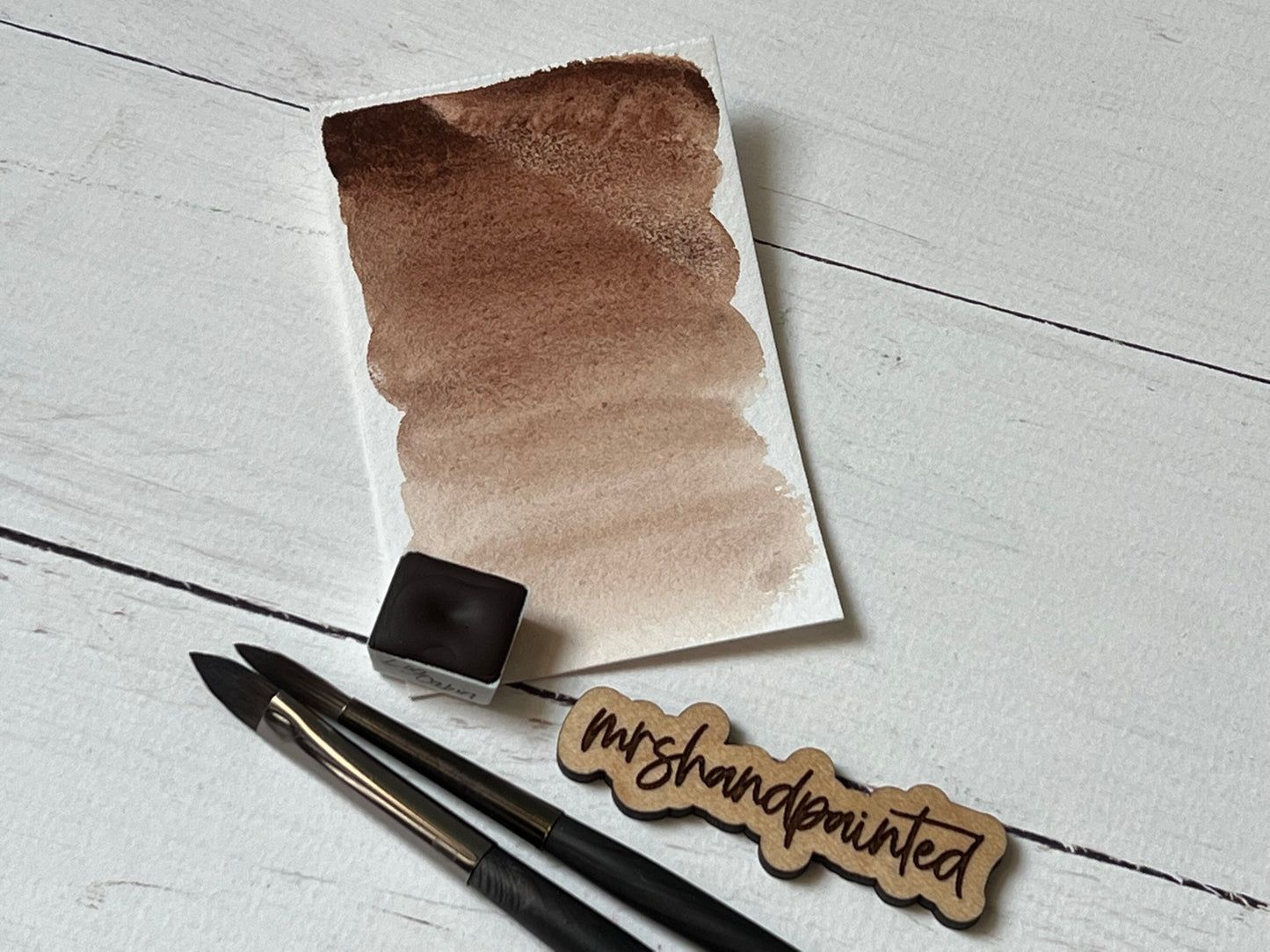 Handmade Watercolor Paints - LOG CABIN - Half Pan- Artisan Watercolor