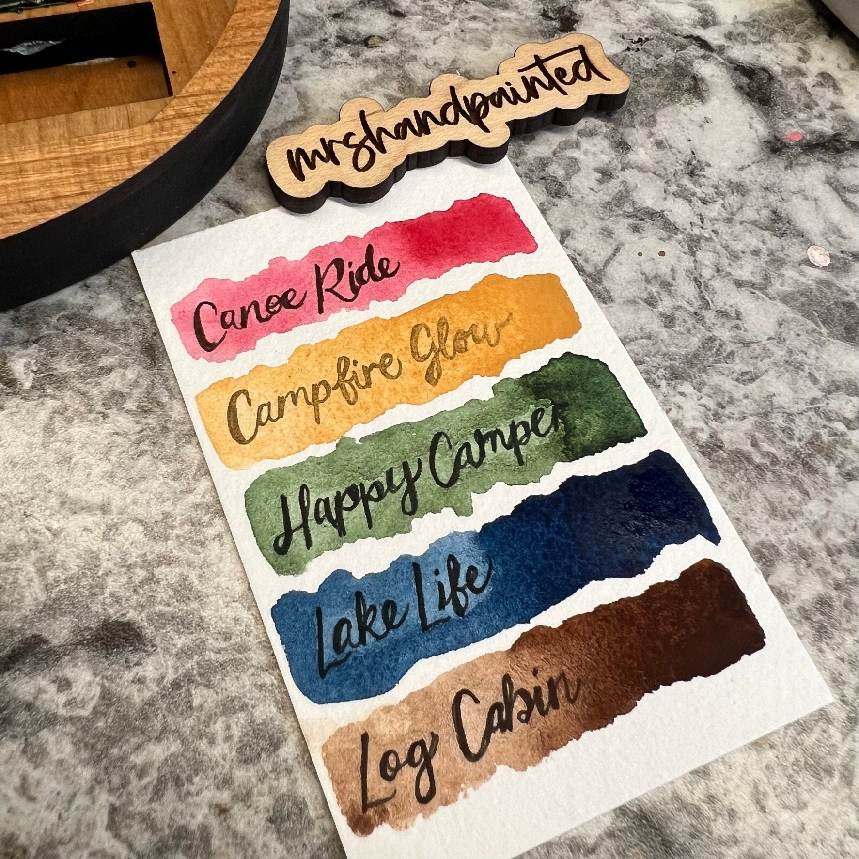 Handmade Watercolor Paints - HAPPY CAMPER