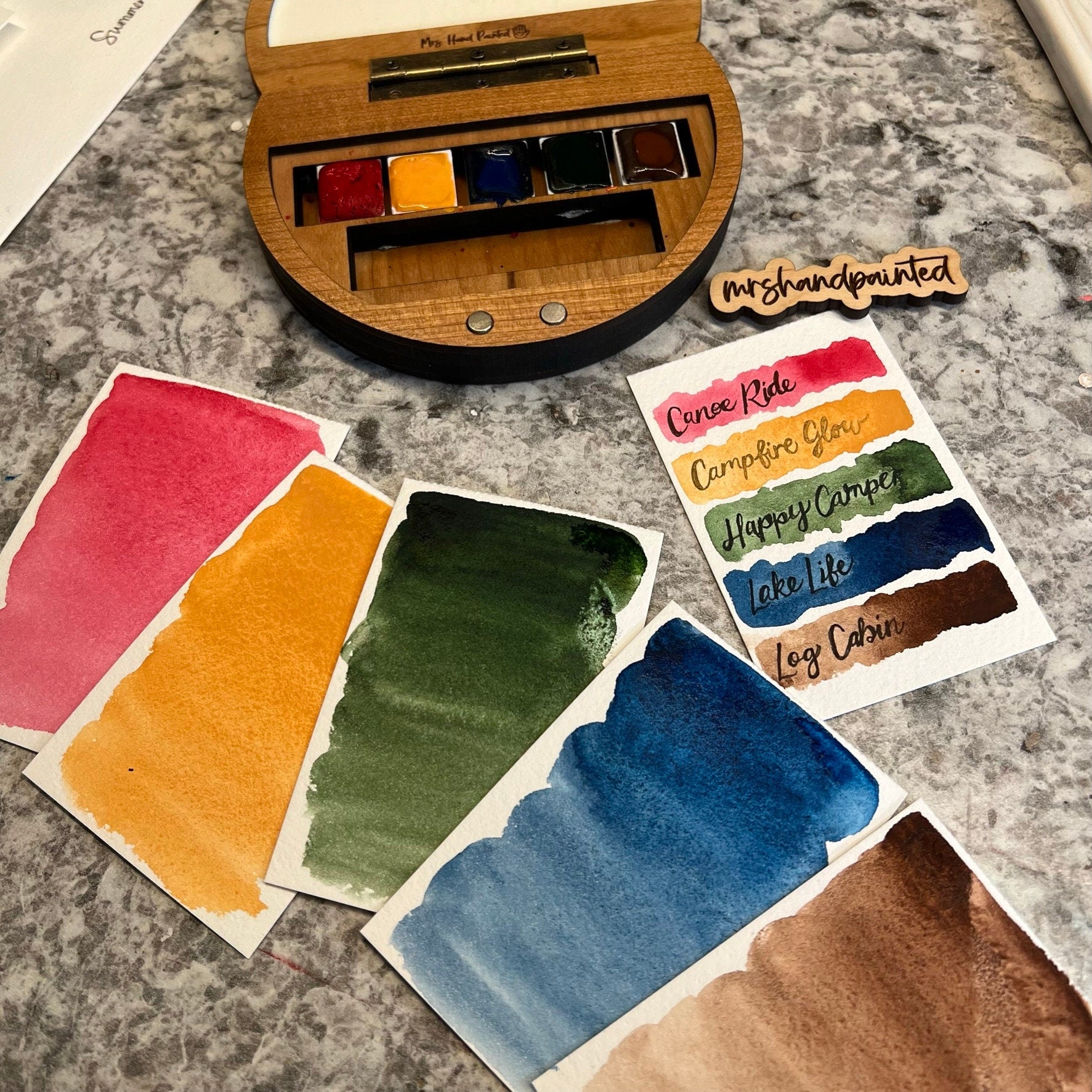 Handmade Watercolor Paints - HAPPY CAMPER