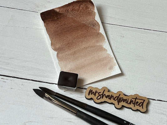 Handmade Watercolor Paints - LOG CABIN - Half Pan- Artisan Watercolor