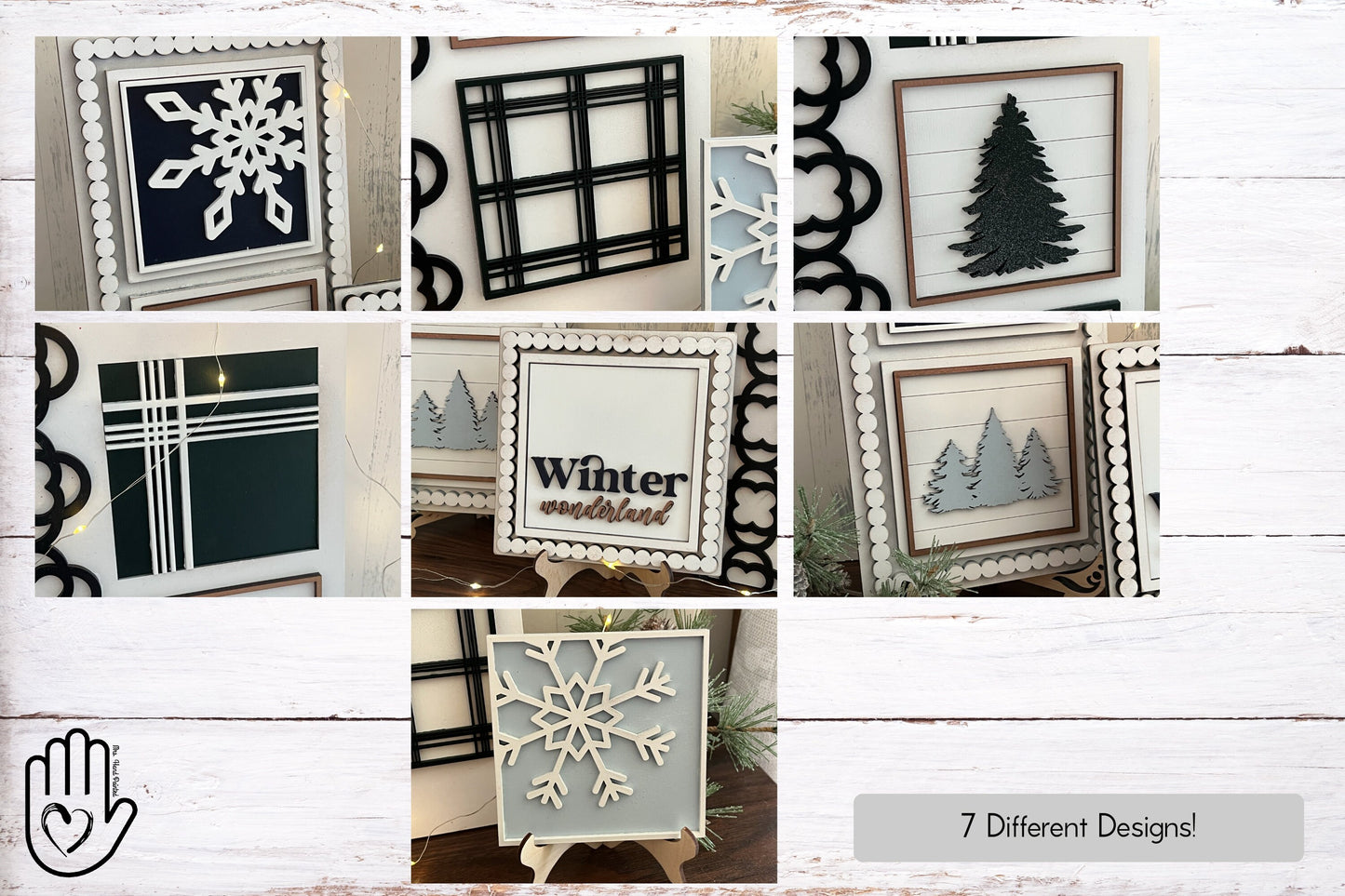 Winter Wonderland Leaning Ladder Interchangeable Sign Tiles