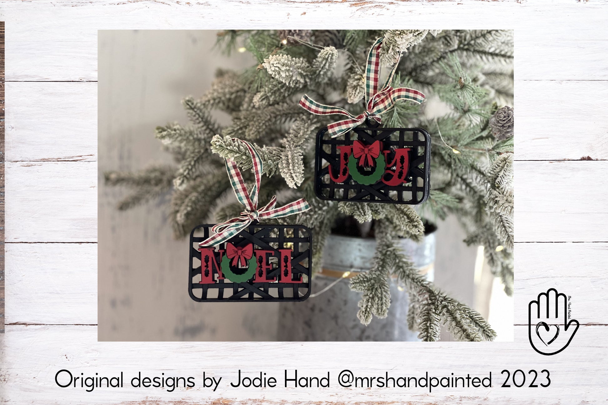 Faux Basket Christmas Ornament