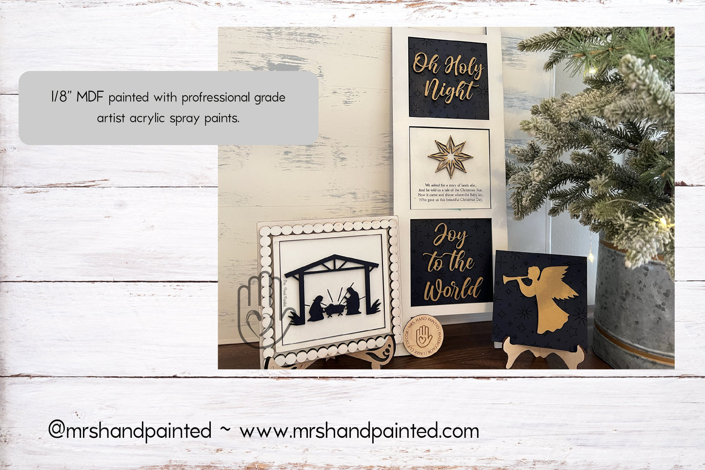 Digital Laser Cut File - Nativity Interchangeable Sign Tiles