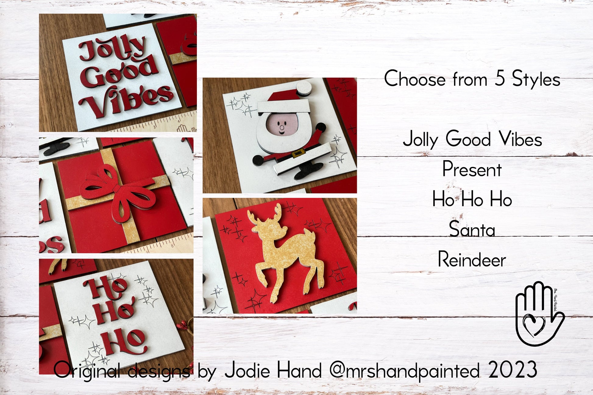 Digital Laser Cut File - Jolly Good Vibes Interchangeable Sign Tiles