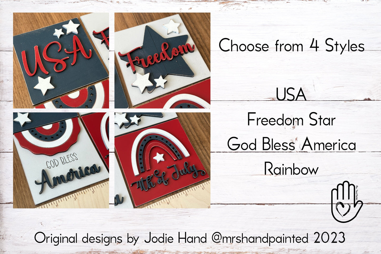 Digital Laser Cut File - Boho 4th of July Interchangeable Sign Tiles