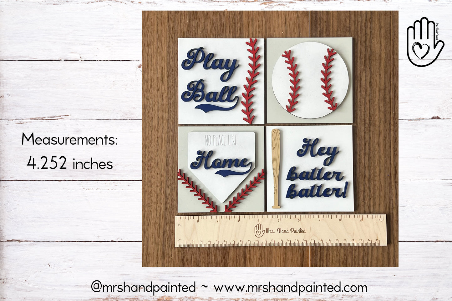 Digital Laser Cut File - Baseball Interchangeable Sign Tiles