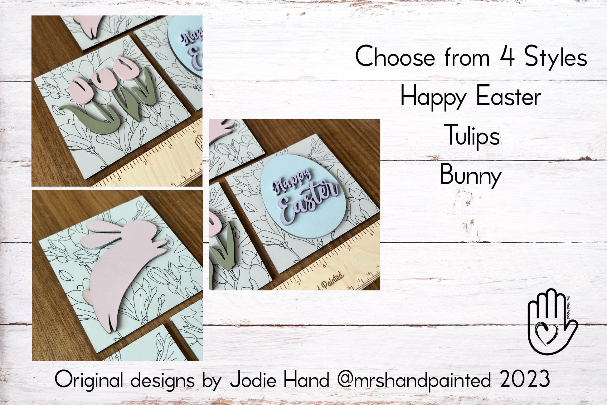 Digital Laser Cut File - Boho Easter Interchangeable Sign Tiles