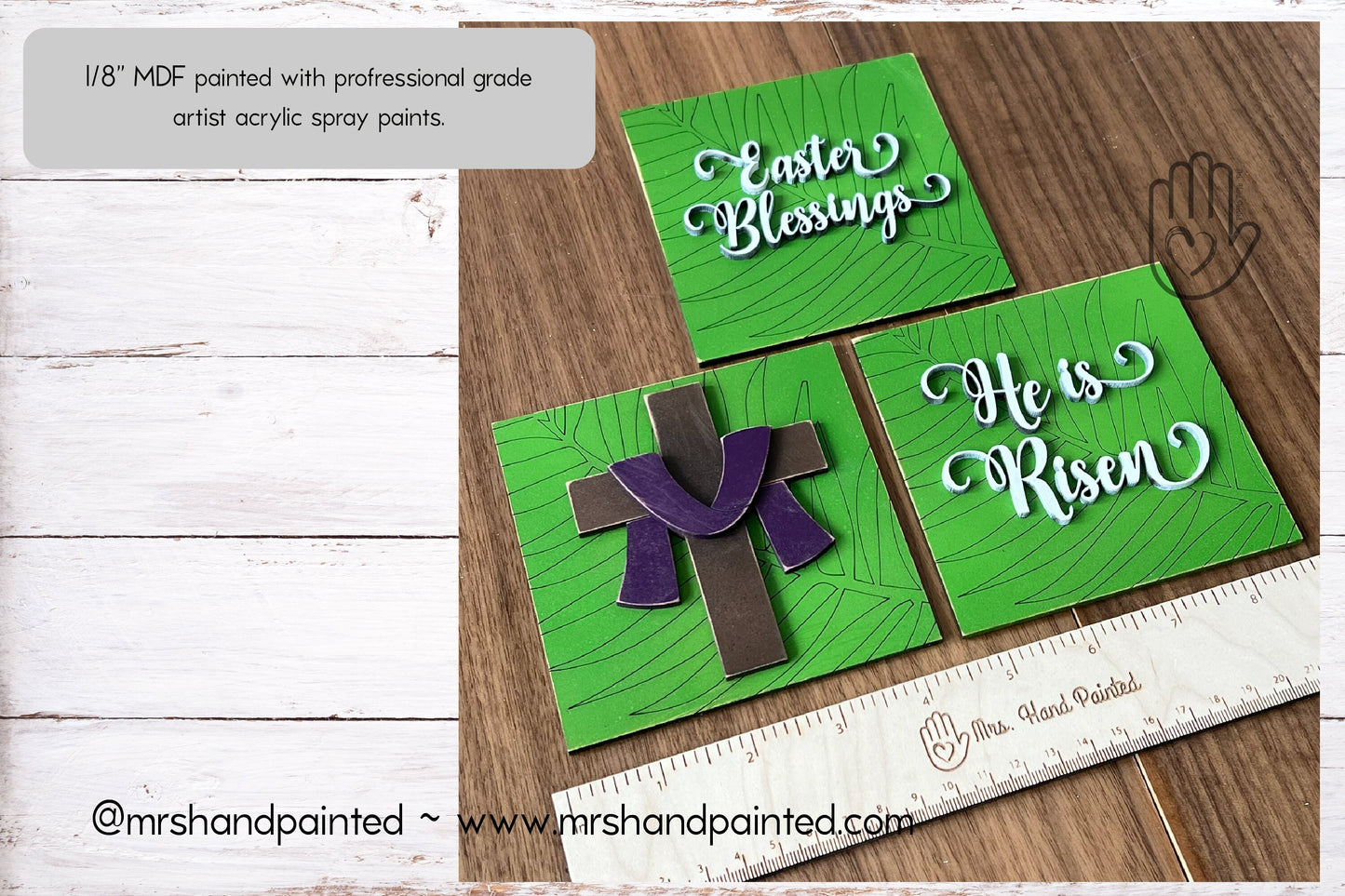 Digital Laser Cut File - Easter Blessings Interchangeable Sign Tiles