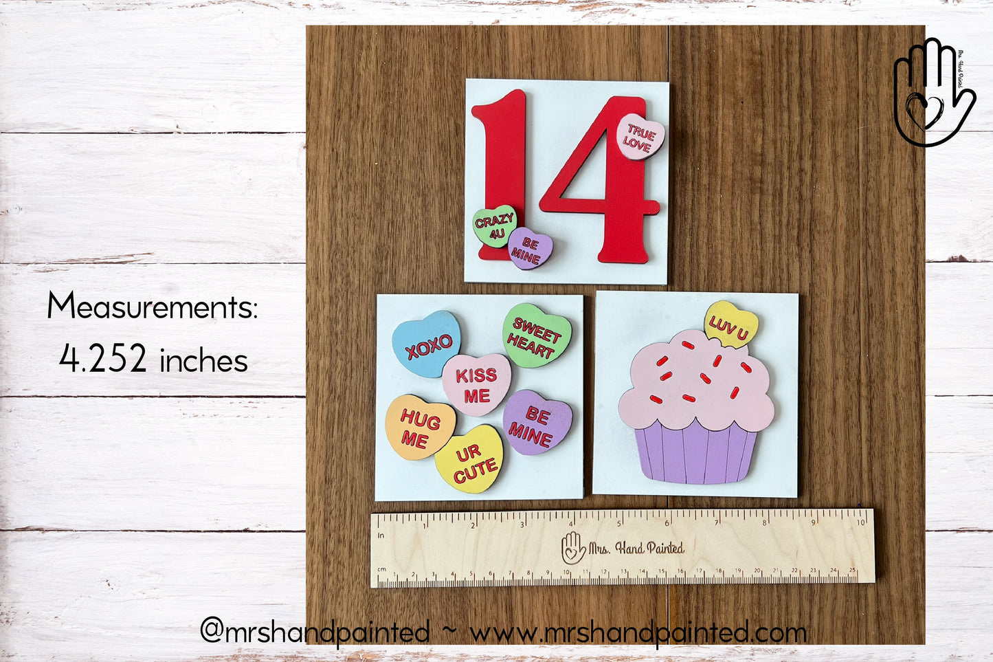 Digital Laser Cut File - Valentine Candy Hearts Interchangeable Sign Tiles