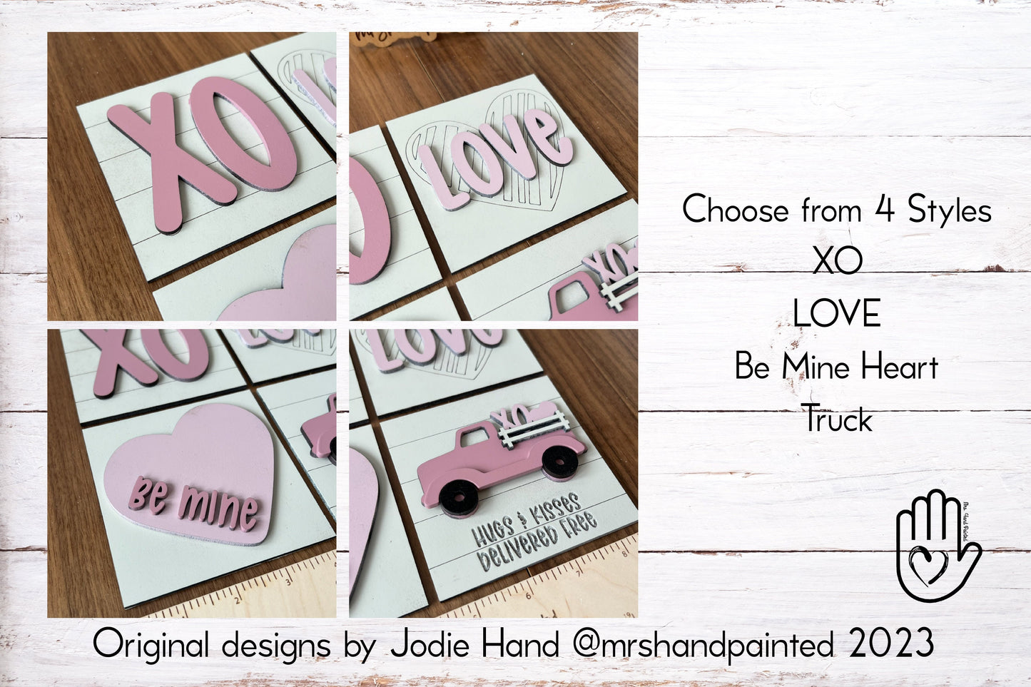 Digital Laser Cut File - Valentine XO Interchangeable Sign Tiles