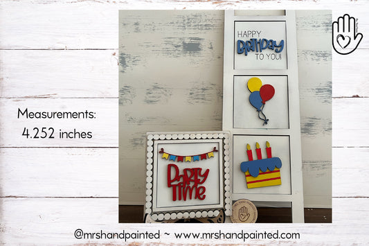 Digital Laser Cut File - Birthday Interchangeable Sign Tiles