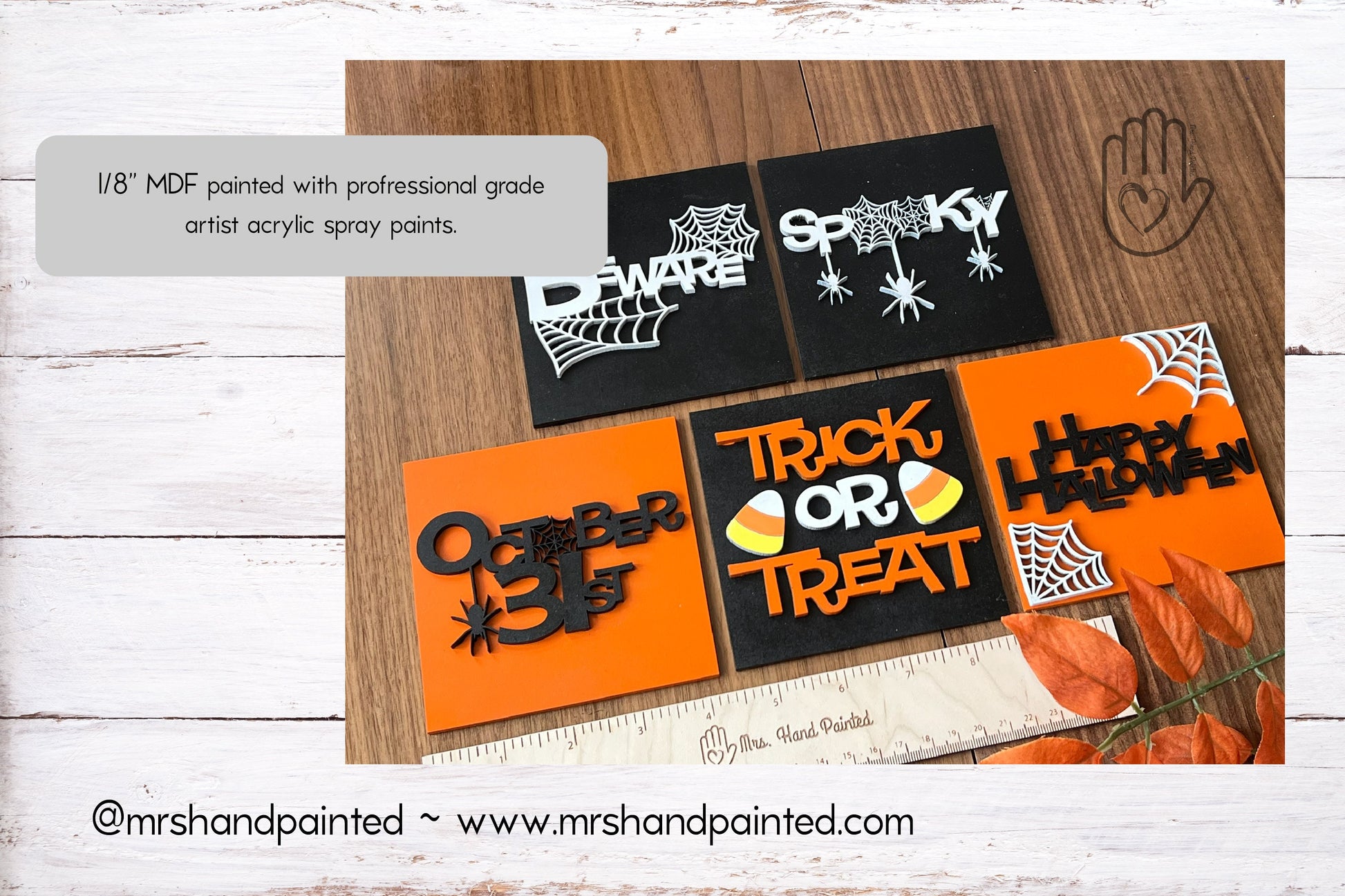 Digital Laser Cut File - Halloween Word Art Interchangeable Sign Tiles