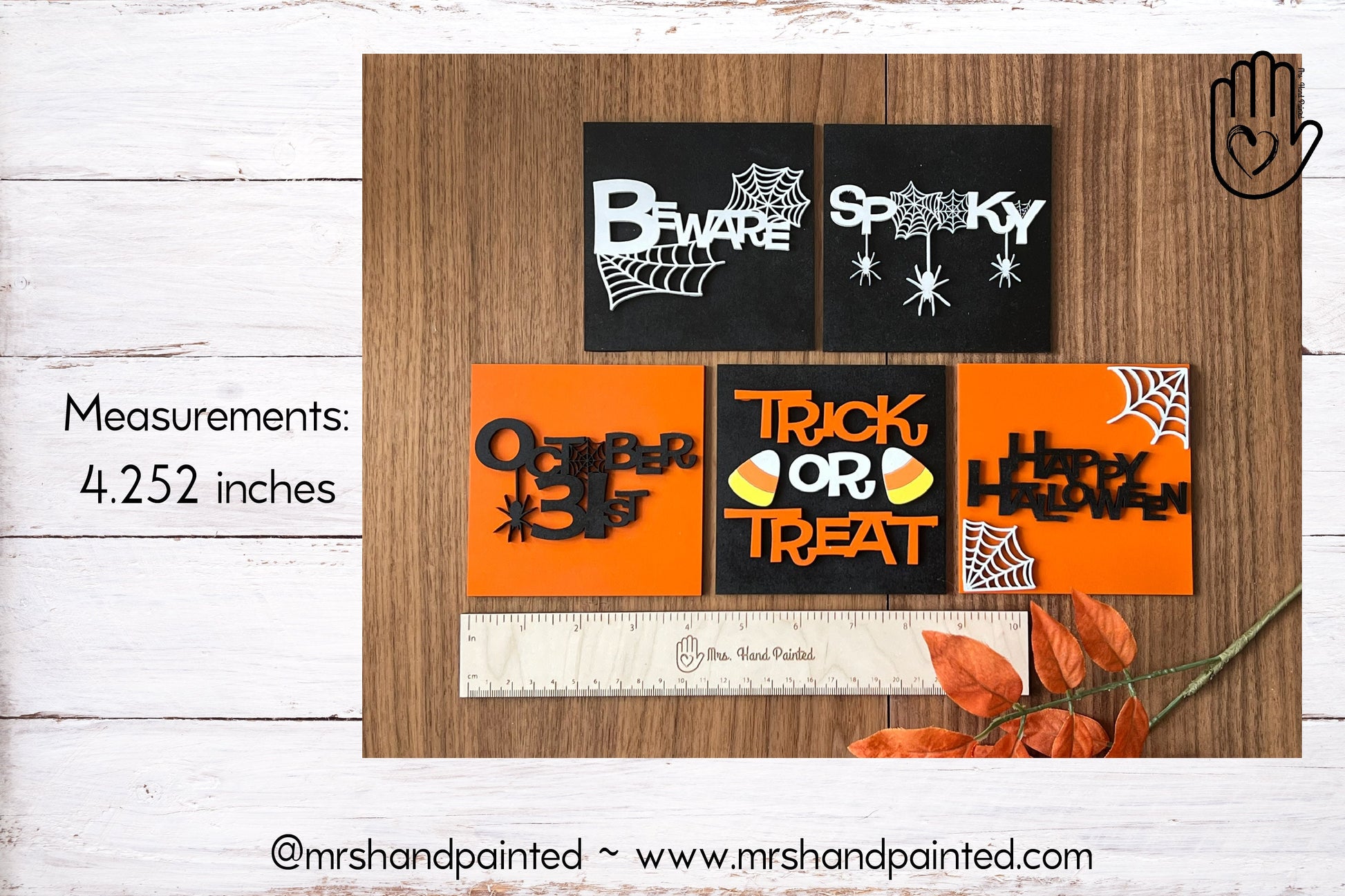 Digital Laser Cut File - Halloween Word Art Interchangeable Sign Tiles