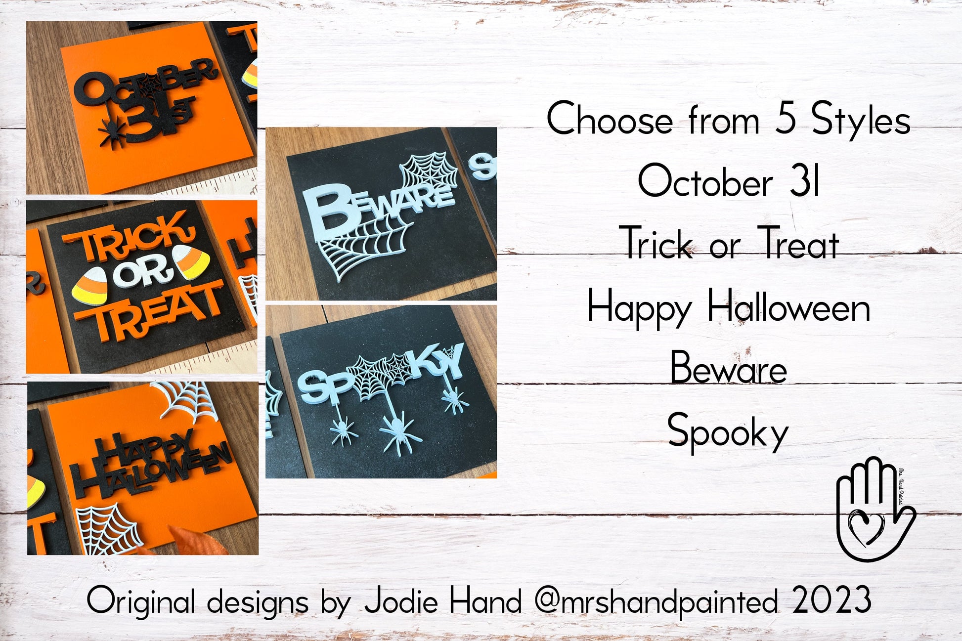 Digital Laser Cut File - Halloween Word Art Interchangeable Sign Tiles