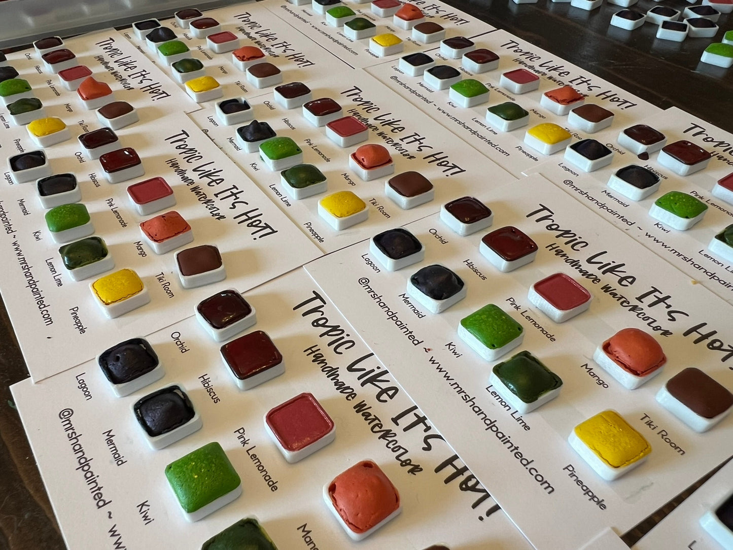 Handmade Watercolor Paint Set - TROPICAL COLORS "Tropic Like It's Hot"