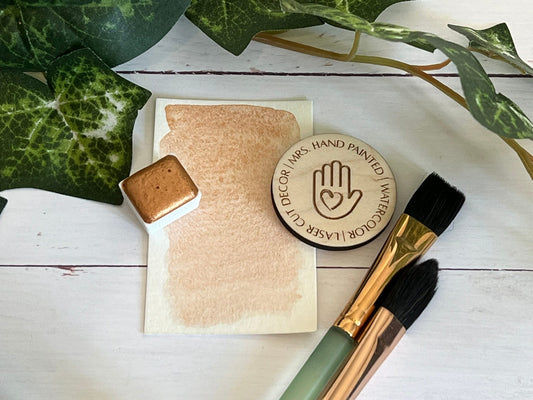 CHAMPAGNE - Half Pan - Handmade Watercolor Paints