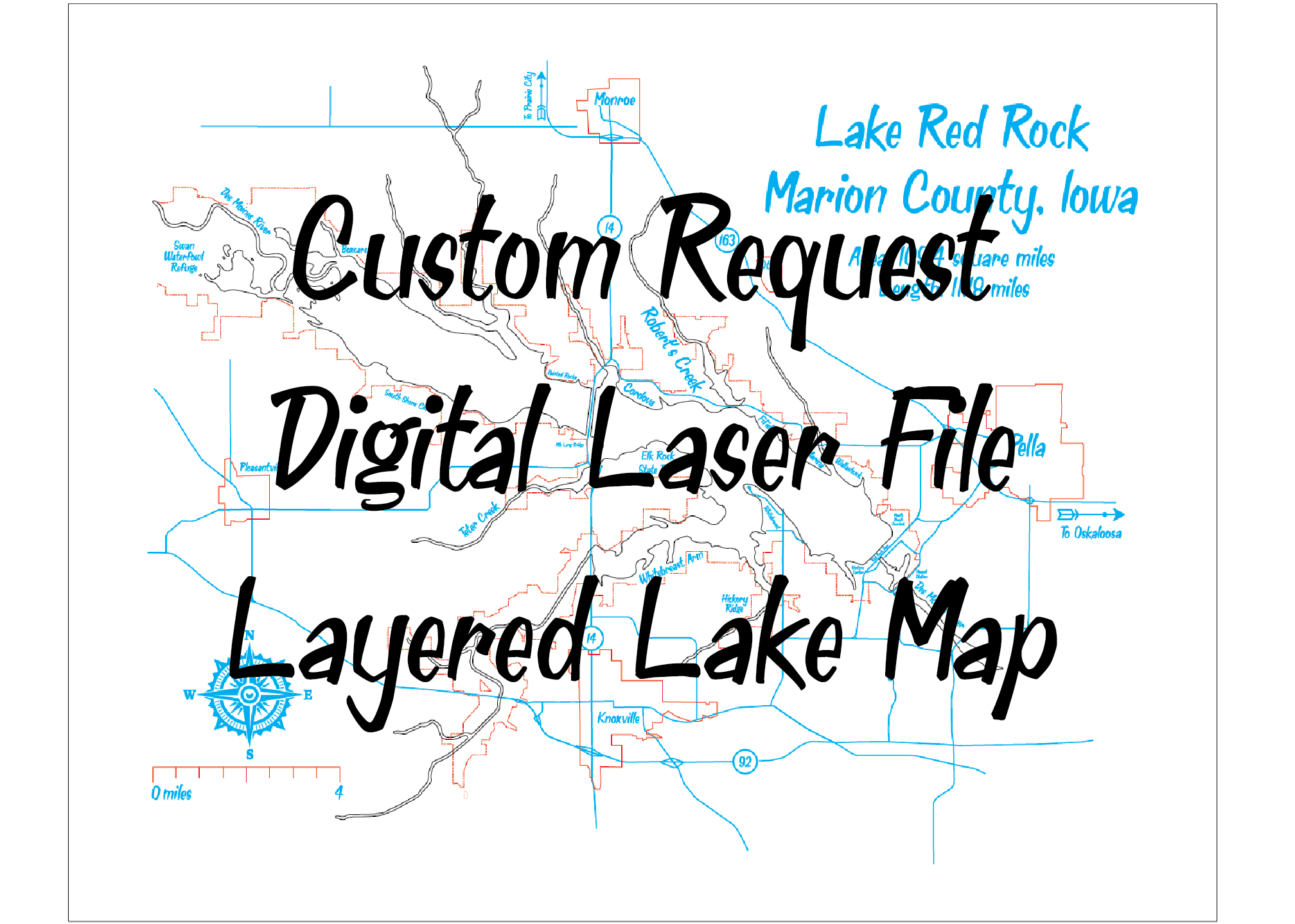 Now Offering Laser Engraving Files for Lake Maps! – MrsHandPainted