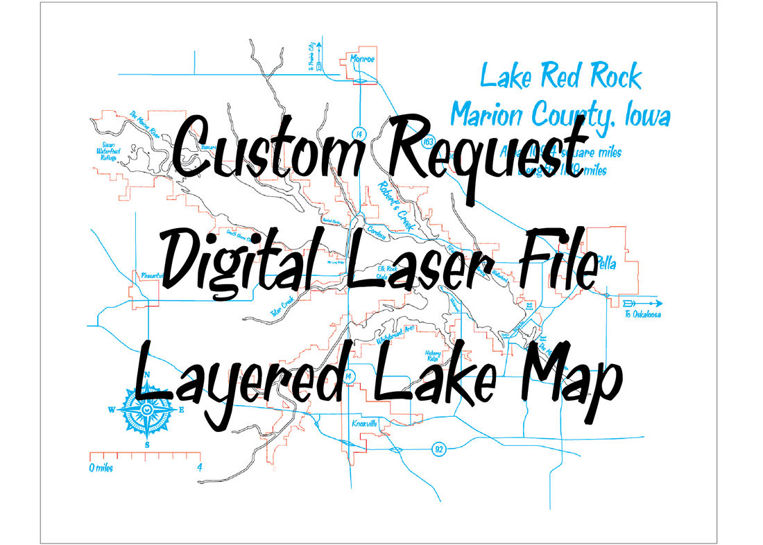 Now Offering Laser Engraving Files for Lake Maps!