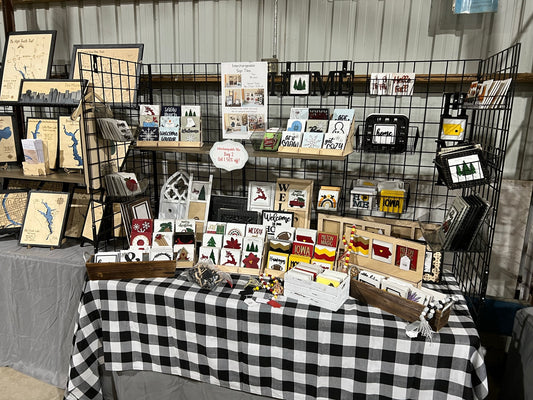 My Craft Show Display for Laser Engraving and Watercolor Artwork
