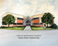 Iowa State Applied Sciences Complex Watercolor Landscape - Fine Art Giclee Print