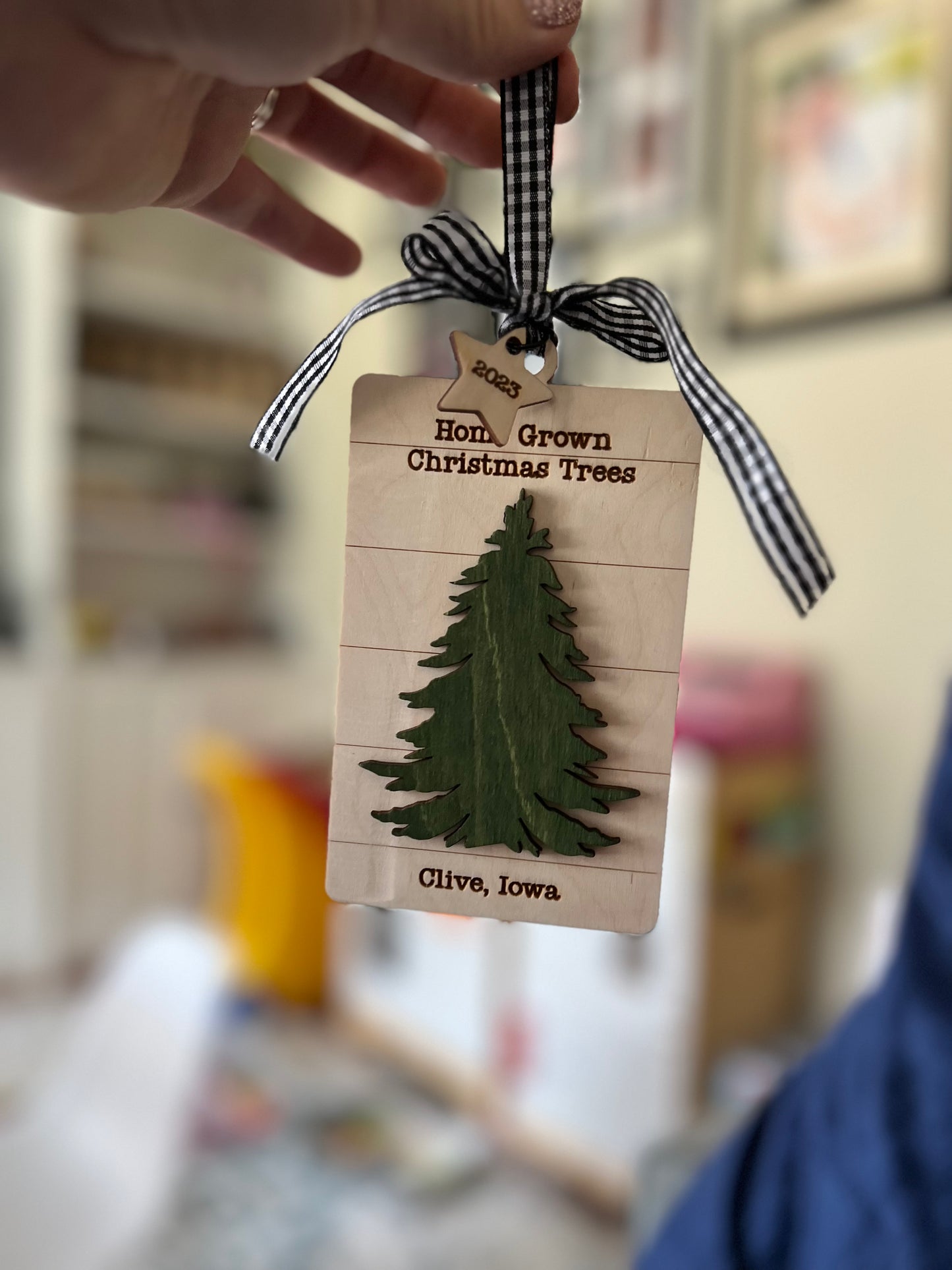 Hometown Laser Cut Ornament - Homegrown Christmas Trees Personalized