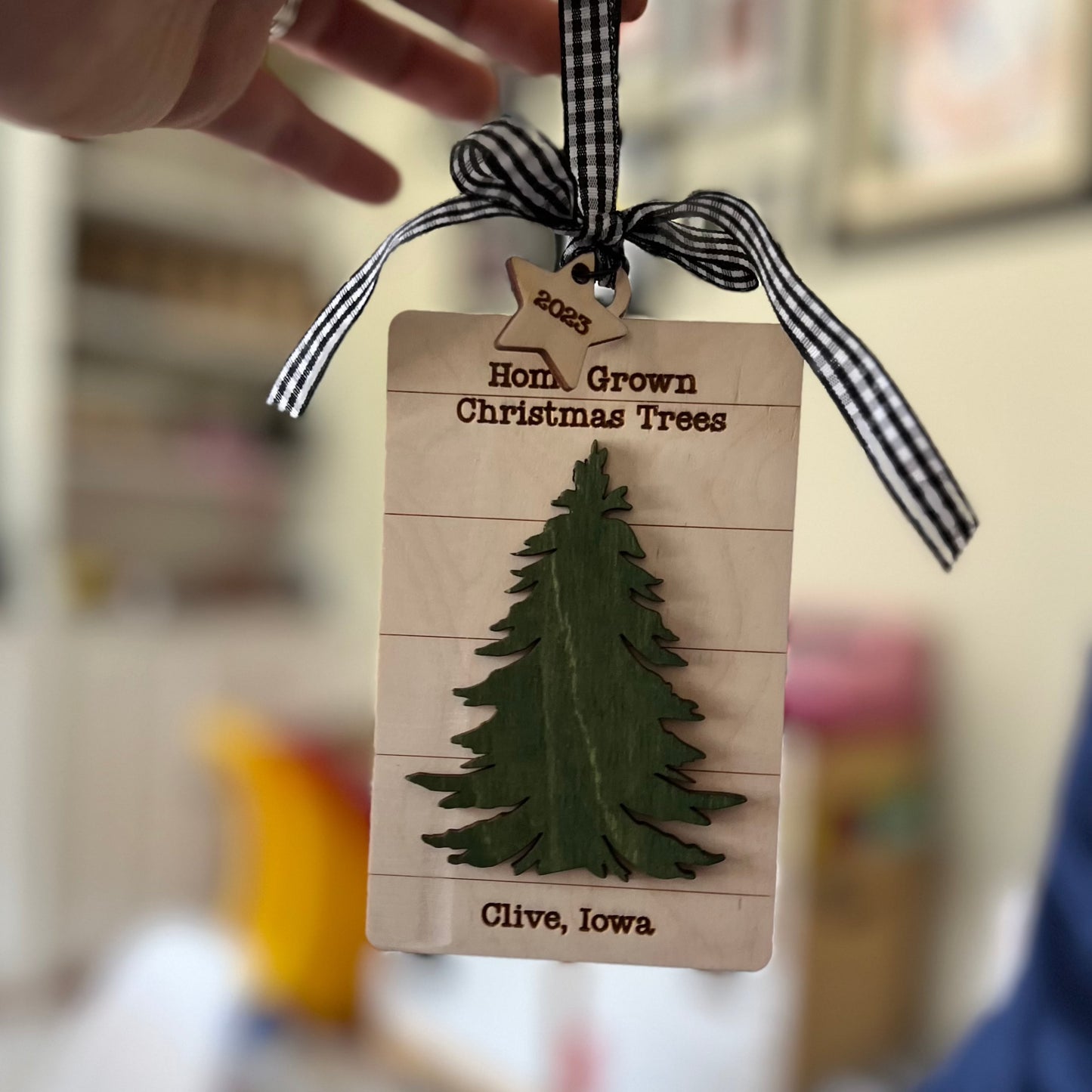 Hometown Laser Cut Ornament - Homegrown Christmas Trees Personalized