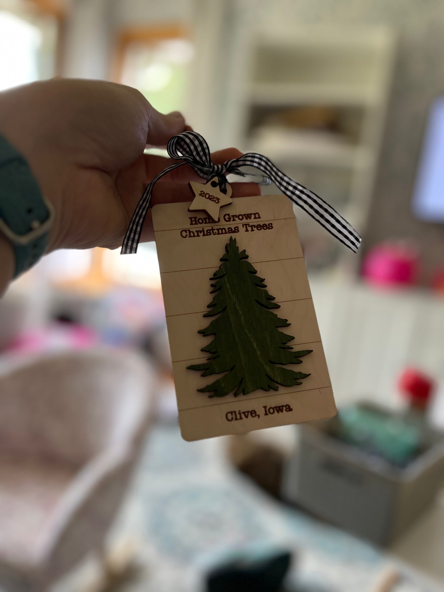 Hometown Laser Cut Ornament - Homegrown Christmas Trees Personalized