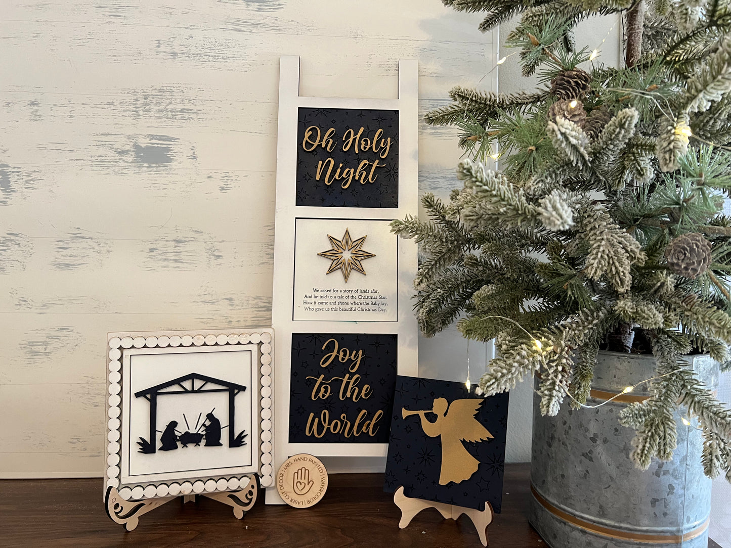 Nativity Leaning Ladder Interchangeable Sign Tiles