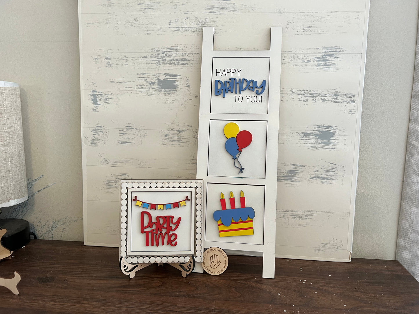 Birthday Leaning Ladder Interchangeable Sign Tiles