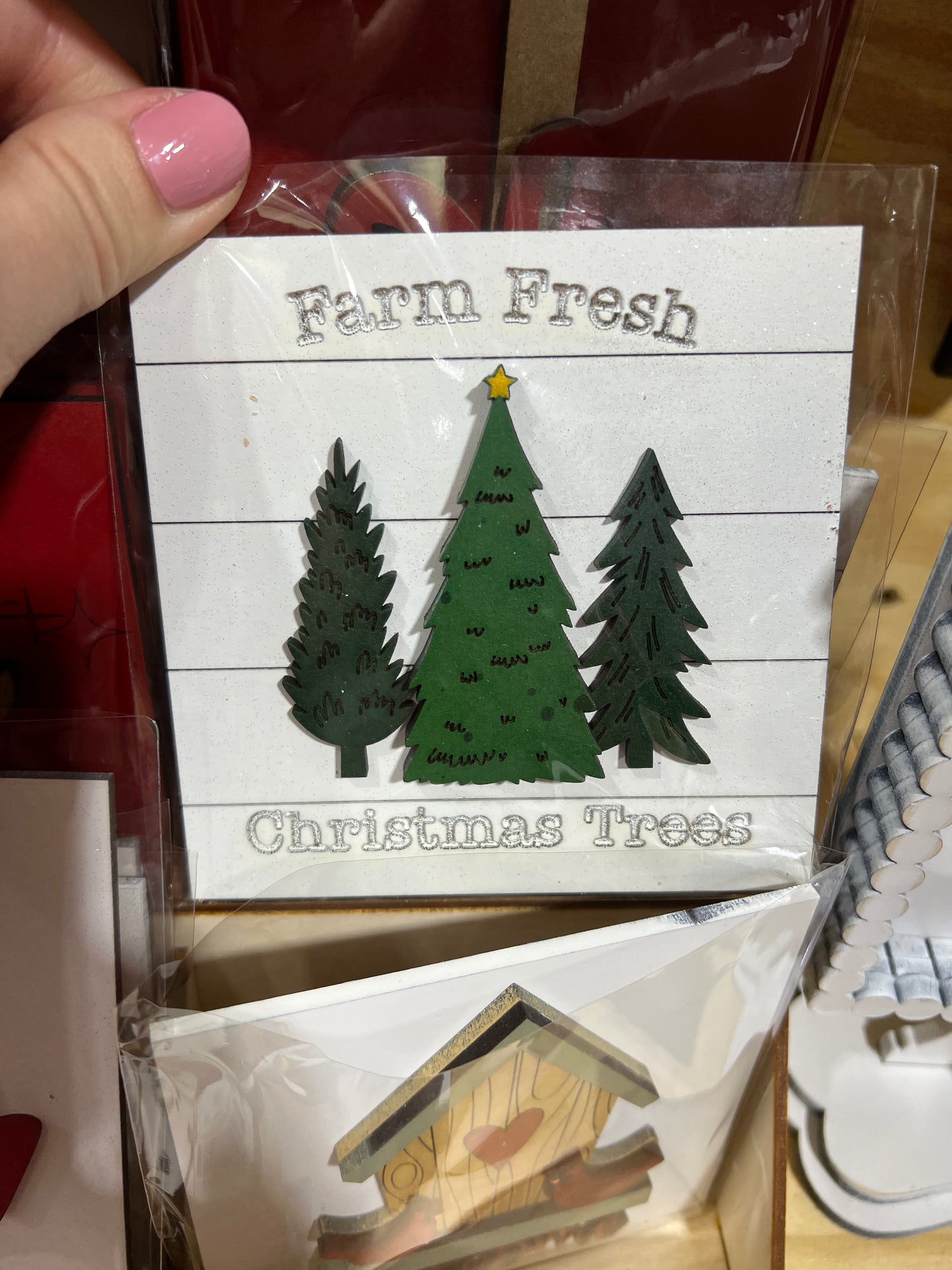 Christmas Interchangeable Signs - Laser Cut Wood Painted