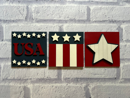 Boho 4th of July - Laser Cut Interchangeable Sign Tiles