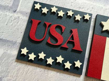 Boho 4th of July - Laser Cut Interchangeable Sign Tiles