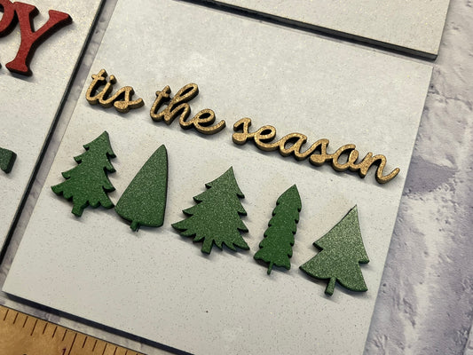 Bright Trees Christmas Sign Tiles