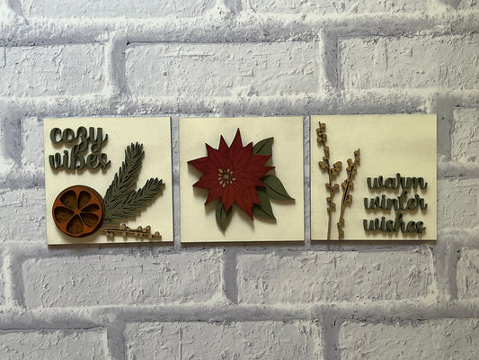 Cozy Christmas Sign Tiles