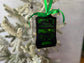Green and Black Gamer Gift Card Holder Ornament
