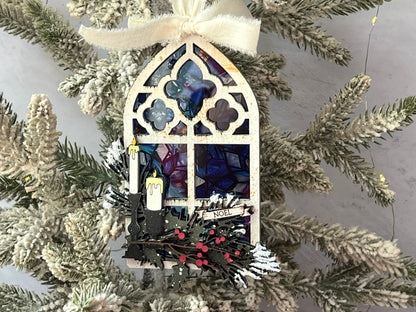 Stained Glass Window Christmas Ornament