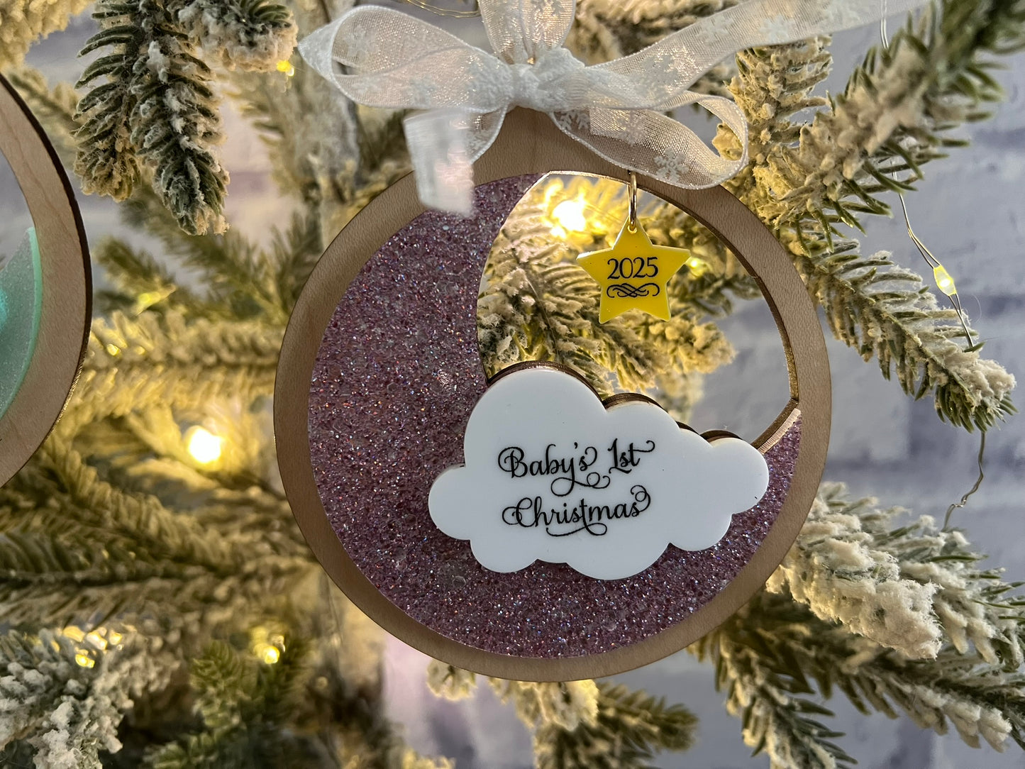 Baby's First Christmas Moon Ornament
