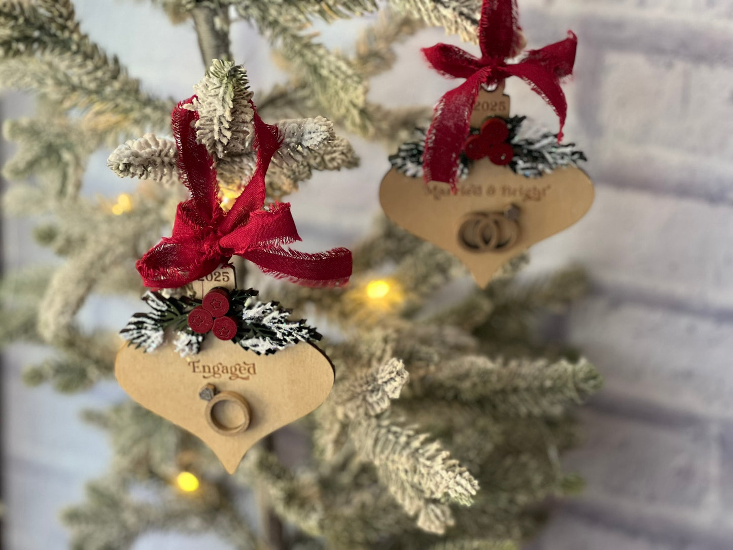 Wedding Ring Christmas Ornaments