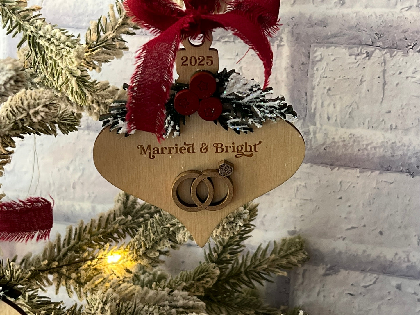 Wedding Ring Christmas Ornaments