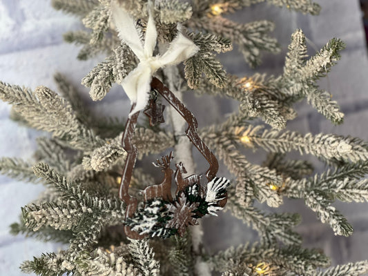 Rustic Reindeer Christmas Ornament