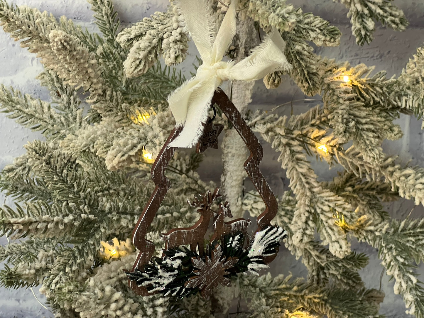 Rustic Reindeer Christmas Ornament