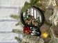 Reindeer in Forest Snow Globe Ornament