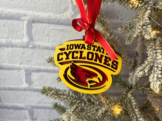 Iowa State Cyclones Layered Ornament
